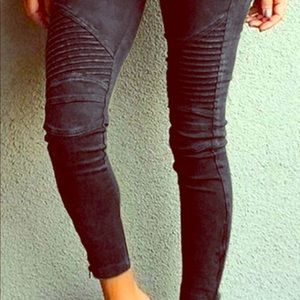 Moto leggings- black